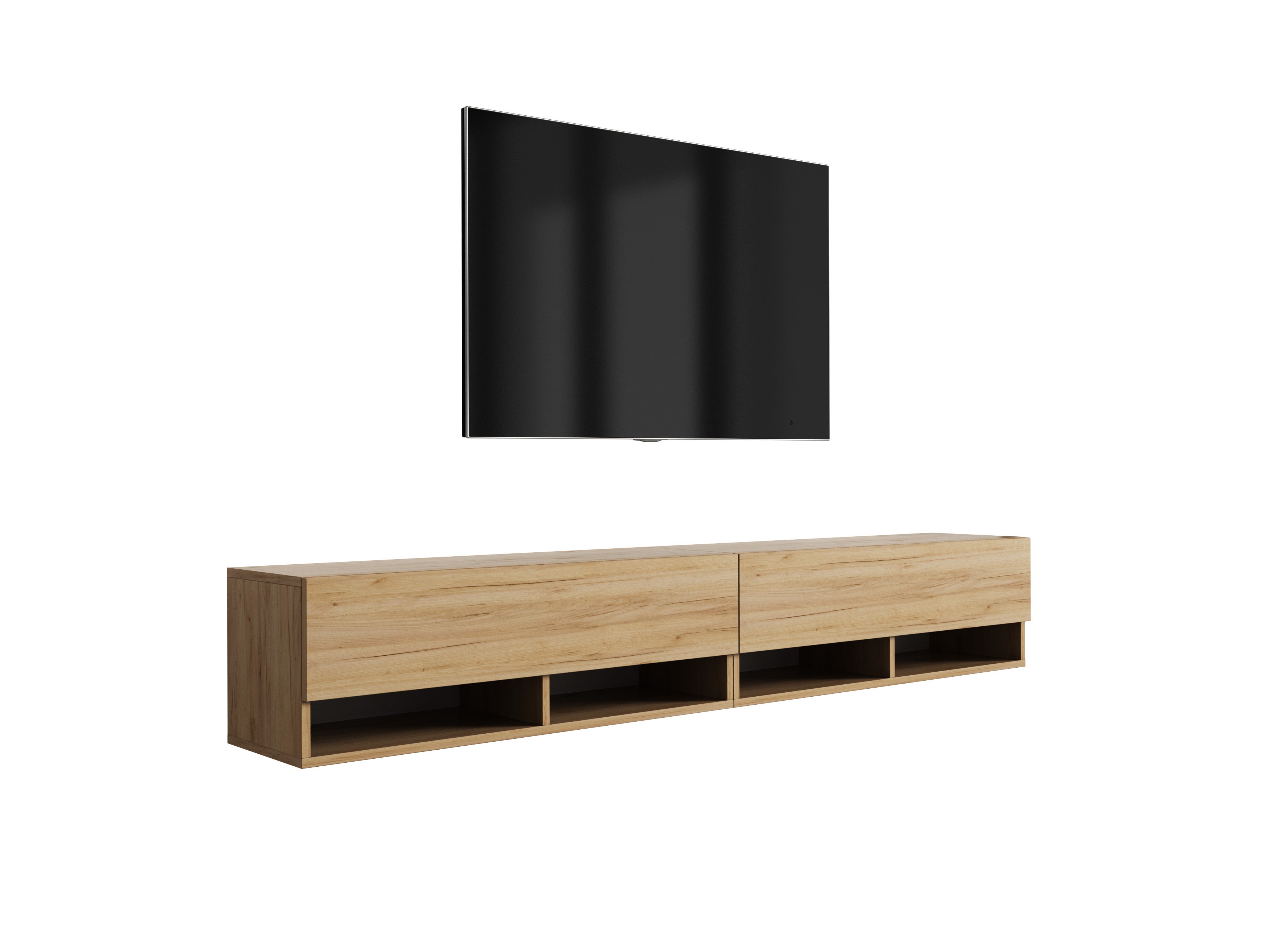 Szafka RTV : Dąb Craft, 200 (2 x 100) × 32 × 34 cm