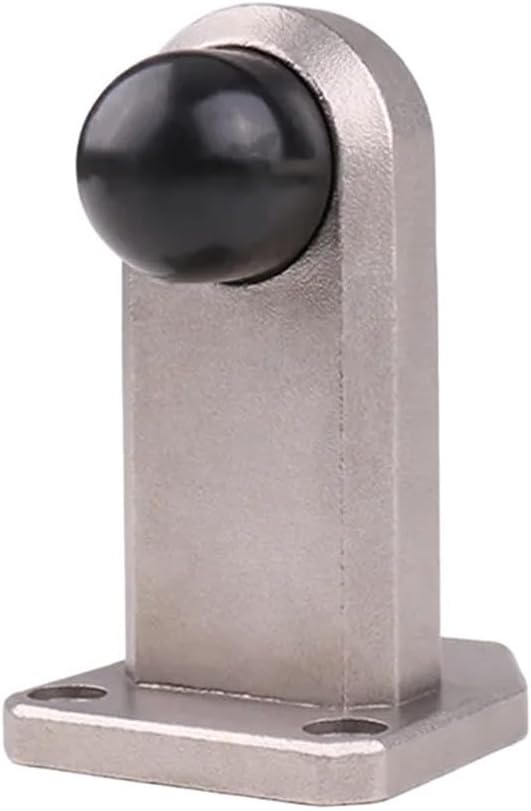 Butées De Porte à Fixer Au Sol En Caoutchouc Noir - Butée De Porte Moderne En Métal Chromé Argenté - Protection Murale Avec Pare-chocs Et Fixations | Leroy Merlin