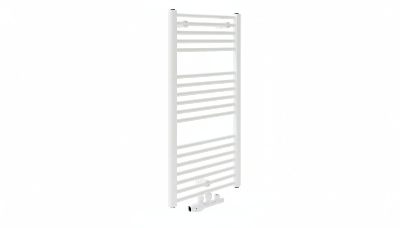 Grzejnik łazienkowy MAX 92,2×50 cm biały podłączenie dolne moc 447 W LUXRAD