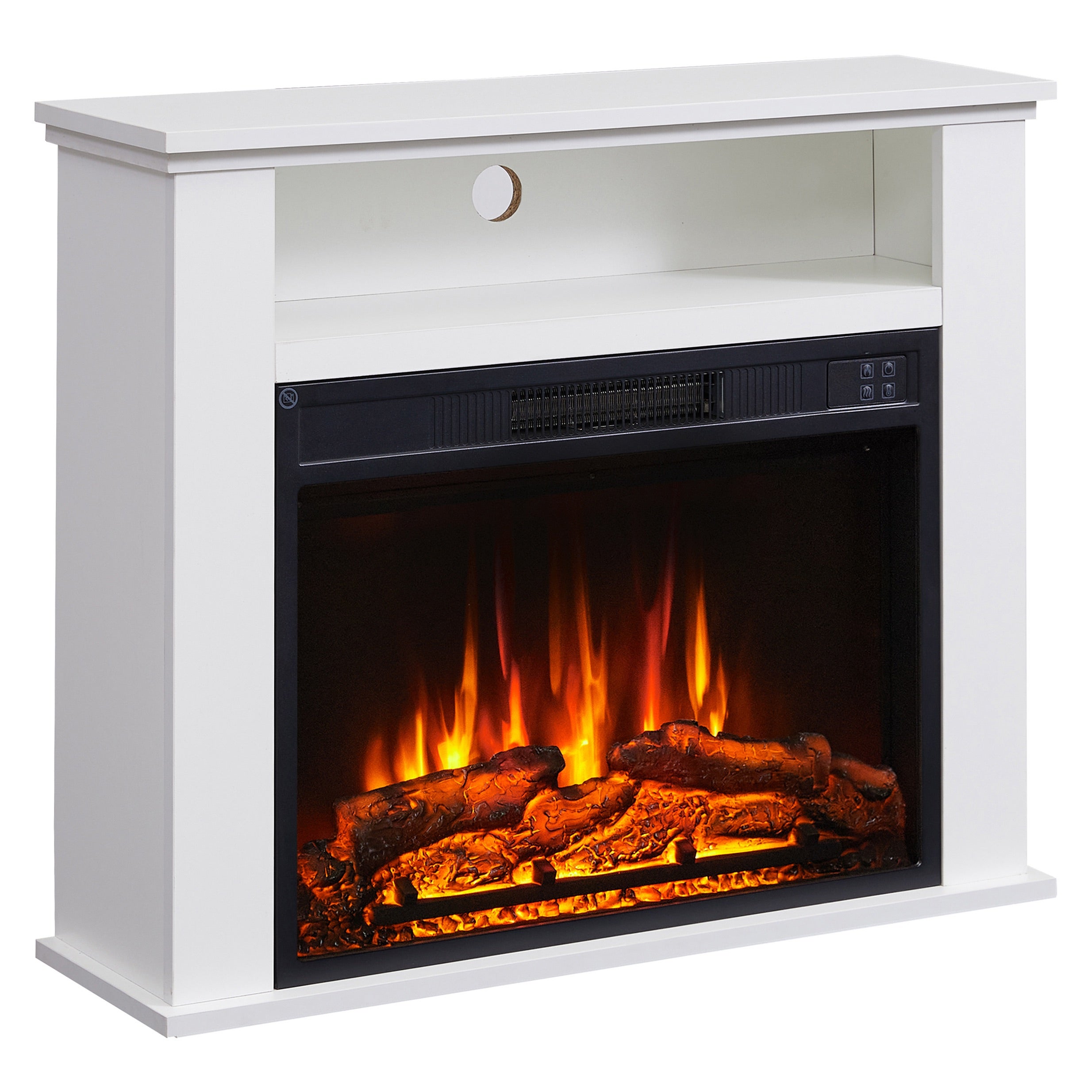 Cheminée électrique BALDERIA Frida - Cheminée sur pied, effet flammes 3D, 2000 W - Blanc - 7