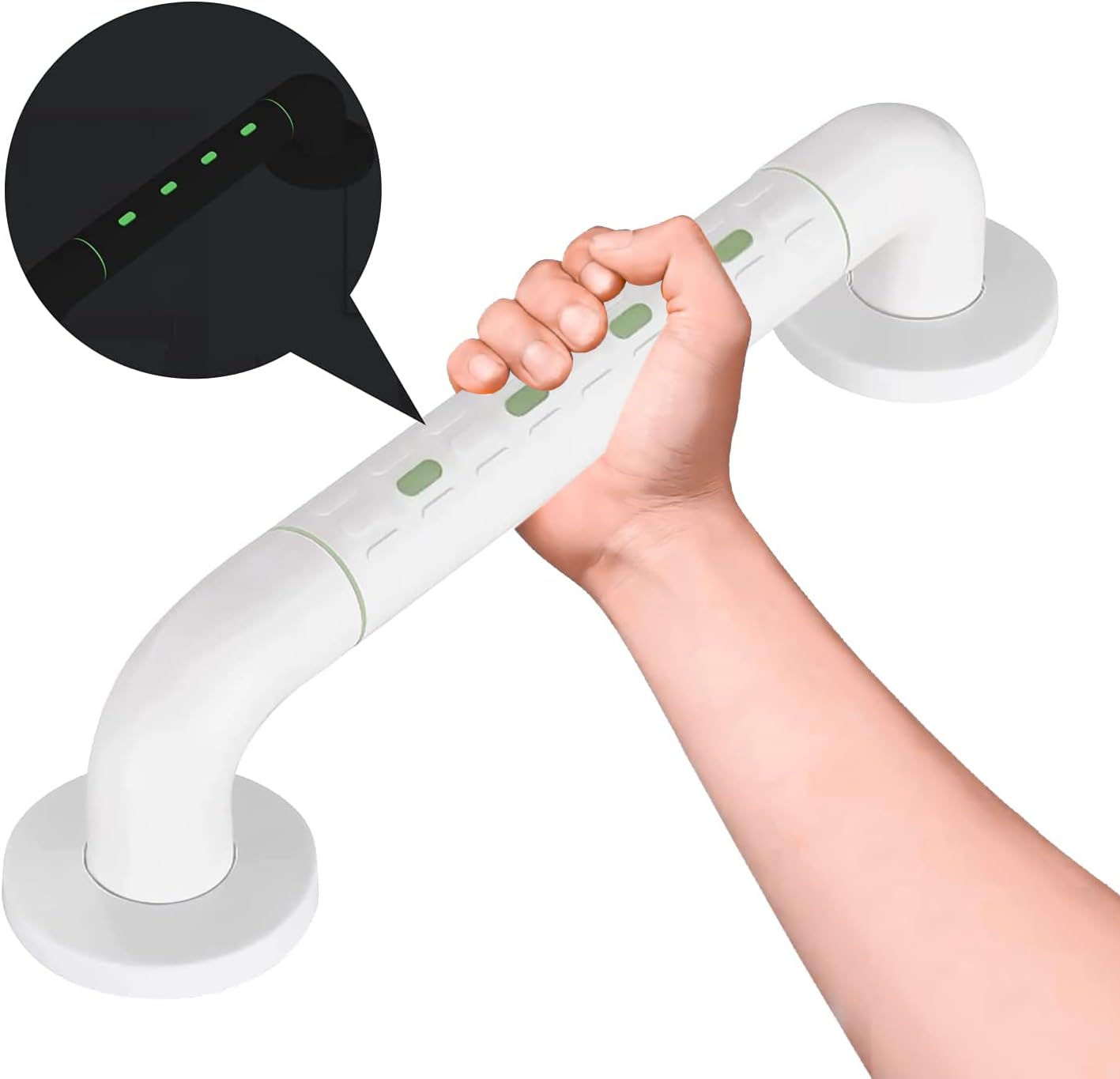 40 cm fluorescencyjna rampa bezpieczeństwa, antypoślizgowa rampa łazienkowa, rampa toaletowa dla osób starszych, niepełnosprawnych i kobiet