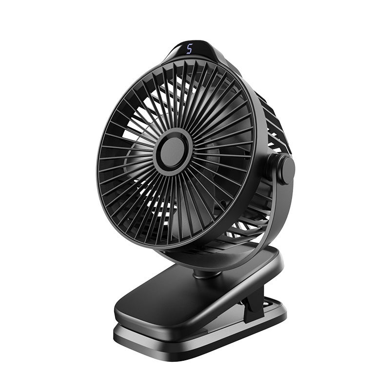 Mini przenośny wentylator USB z klipsem cichy z pilotem wyświetlaczem LED prędkości obrotu akumulatorowy wentylator stołowy do biura