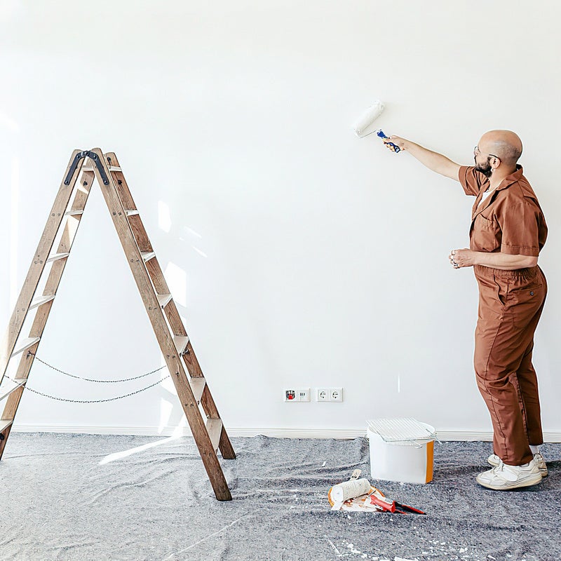 50m Toile protection peintre Bâche de peinture Non-tissé de peintre Peindre Polaire De Protection Couverture 220 g/m² - 6