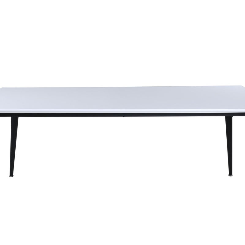 Jimmy stół do jadalni 90x195/285cm zawiera dodatowe blaty HPL biały, czarny.