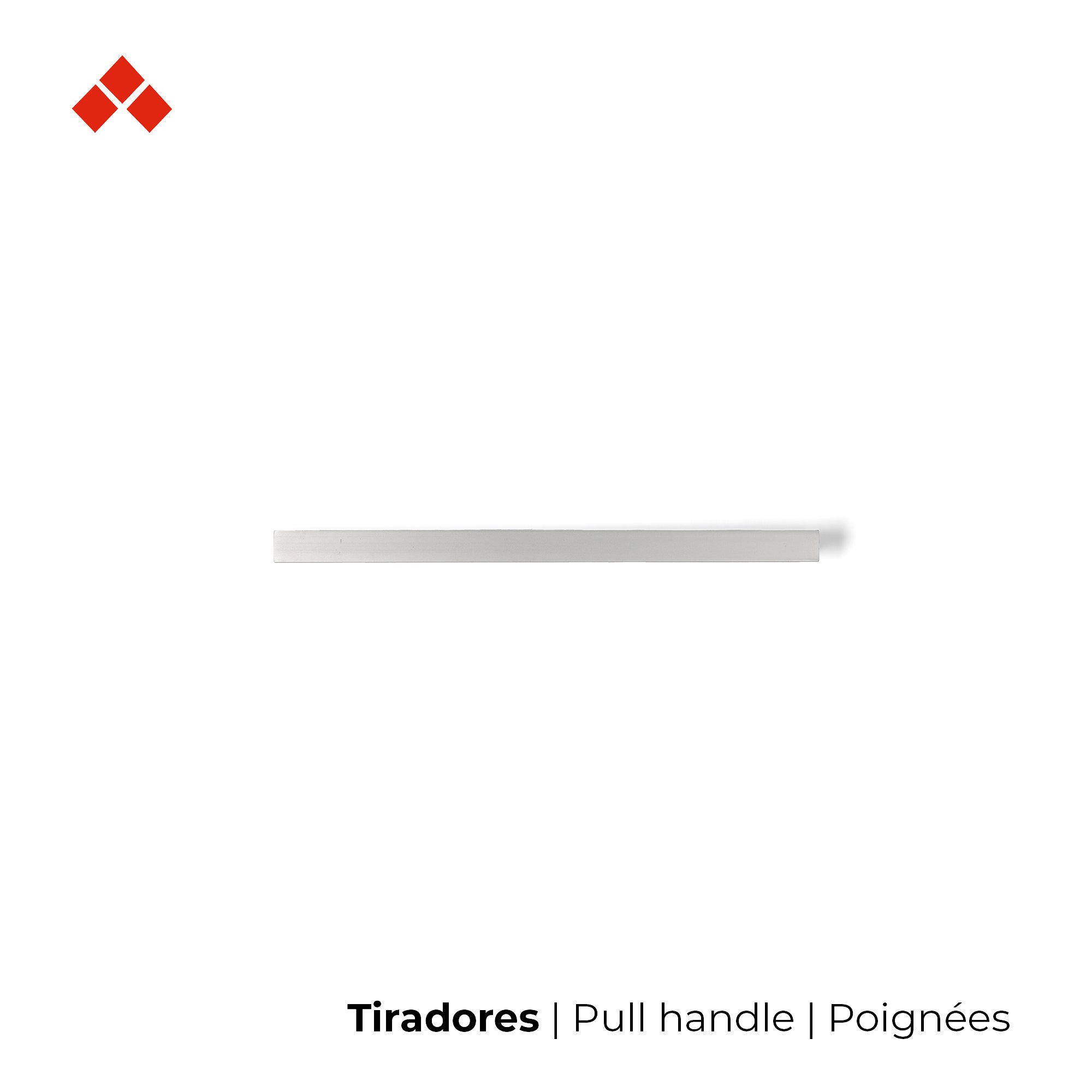Puxador para móveis | Estilo Contemporâneo | Feito de alumínio | Acabamento Cromado Brilhante | Distância entre pontos: 32 mm | Medidas 44*11*17mm | - 3