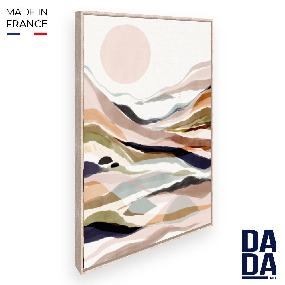 KLAKLA Décoration murale de paysage - Paysage naturel bleu et orange