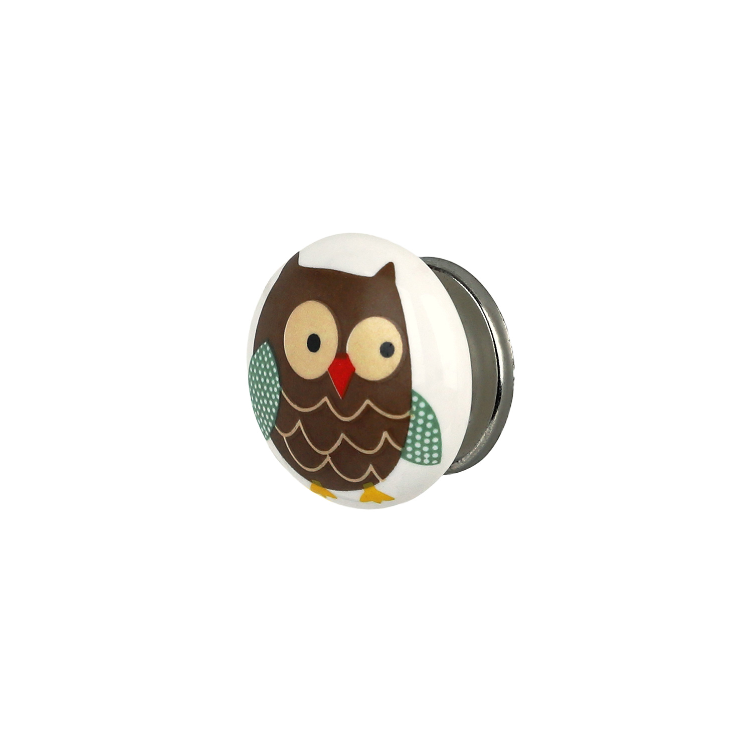 Bouton de meuble CHOUETTE, Porcelaine Ø35 mm - 2