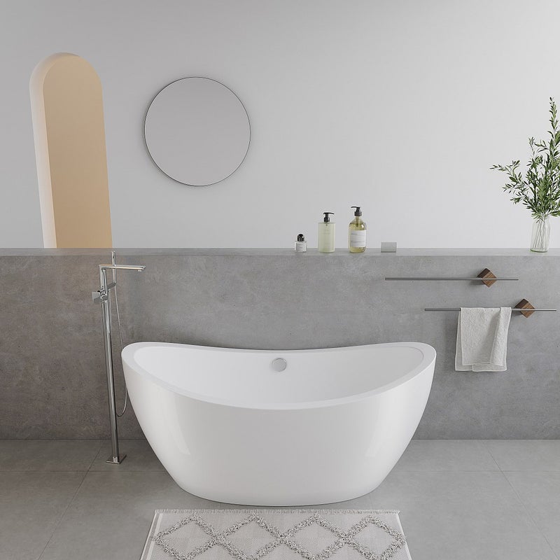 Wanna wolnostojąca designerska biała - 225 l - 170 x 83 x 77 cm - ALDA