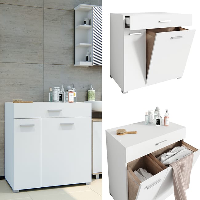 Armadio Per Biancheria Matteo Sonoma/Bianco | OK-living