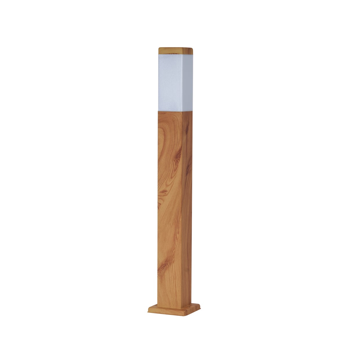 Qazqa moderne borne lumineuse extérieure pour jardin - Malios - marron, max. 15w, e27, 80cm, IP44, rectangulaire - 9