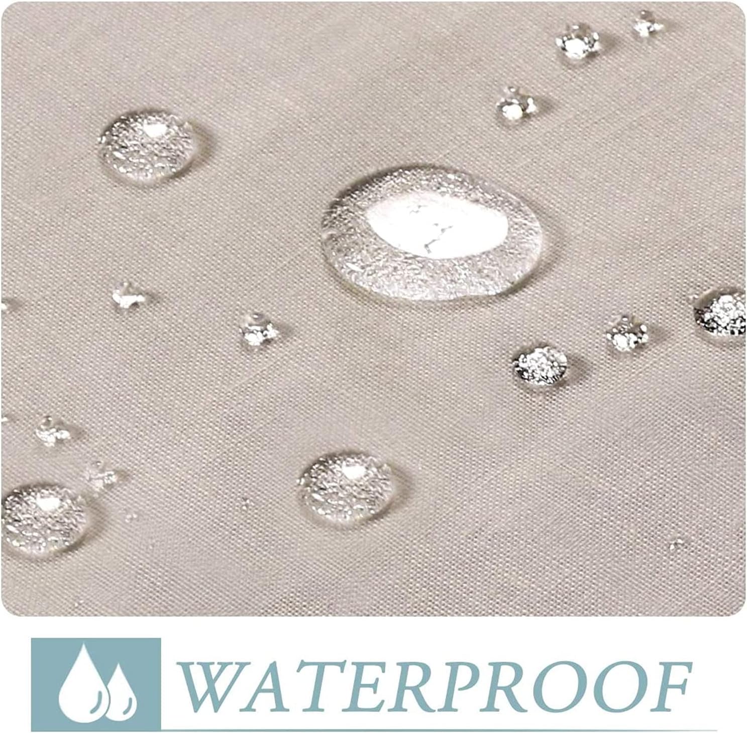 Zestaw dwóch wodoodpornych zasłon zewnętrznych, wys. 213 x szer. 132 cm - zapięcie na rzep, ochrona przed promieniowaniem UV, odpowiednie do altan, t - 4