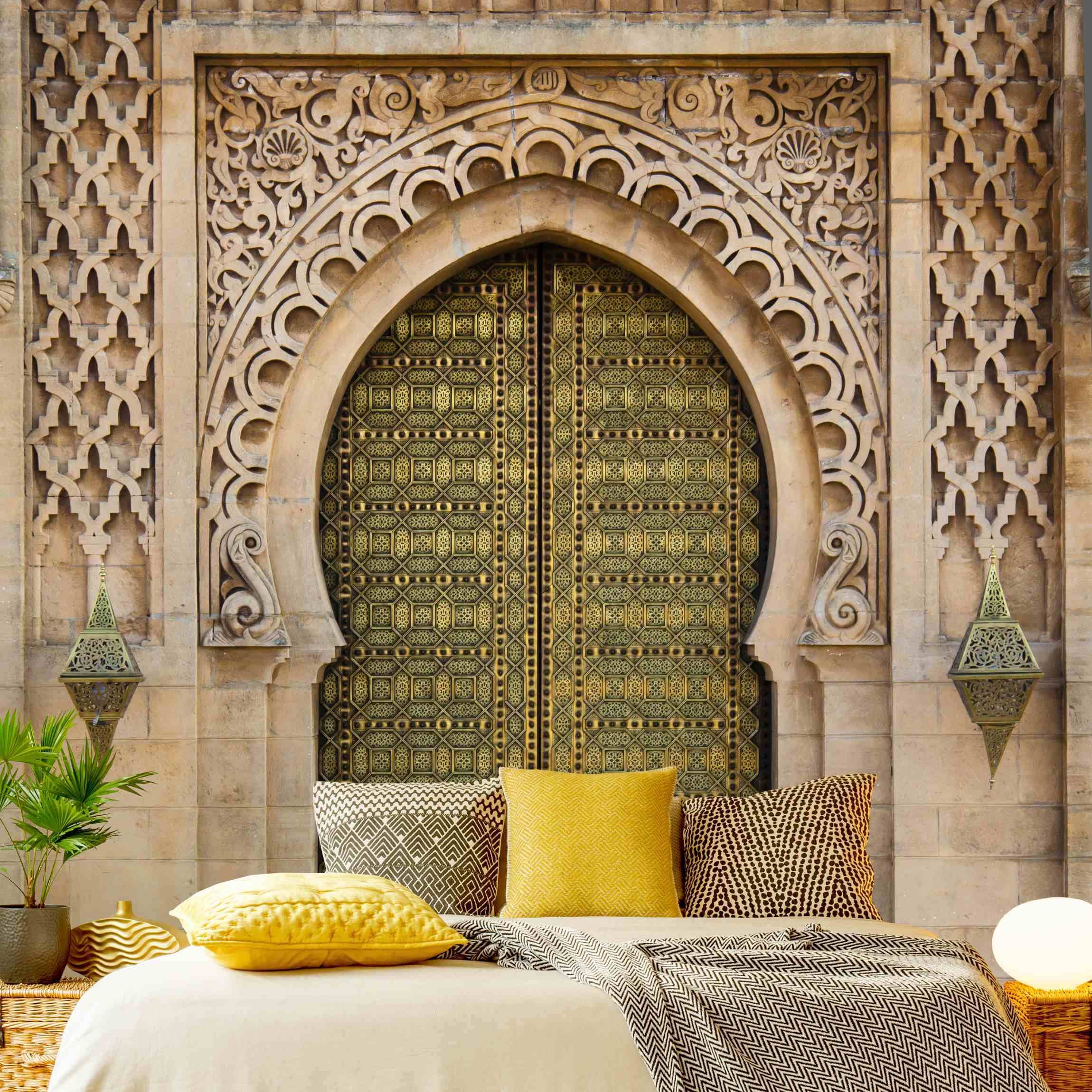 Papel pintado fotomural 3d oriental ciudades 82 - salón dormitorio cocina pasillo - tnt 240 x 240 cm adhesivo