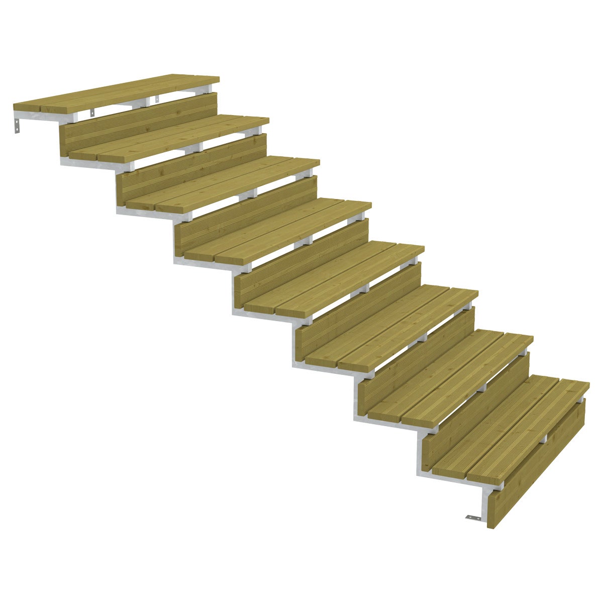 Cosciale metallo 8 gradini - con opzione alzate-h136cm-Set da 2 pezzi - 3