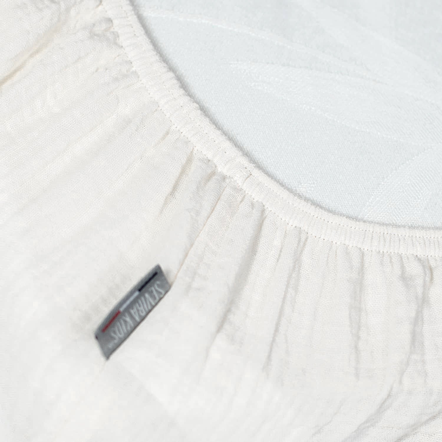 Drap housse uni en gaze de coton - 5