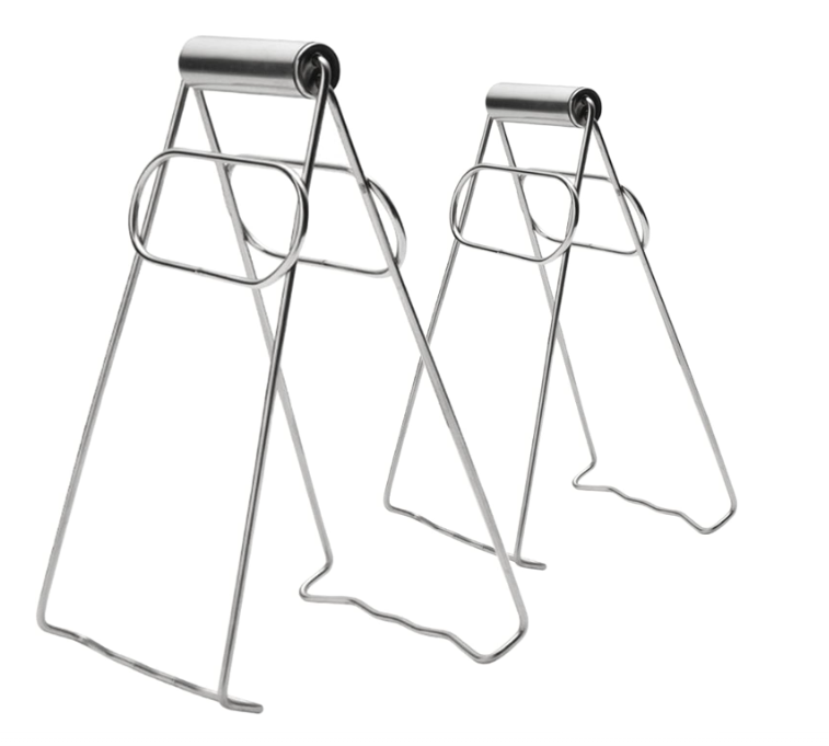 2 klipsy antypoślizgowe Bol Pince Anti-Brûlure en Inox Porte-Bol Inoxydable Anti-Chaud Accessoires de Cuisine Anti-Brûlure Clip pour Les Ustensiles