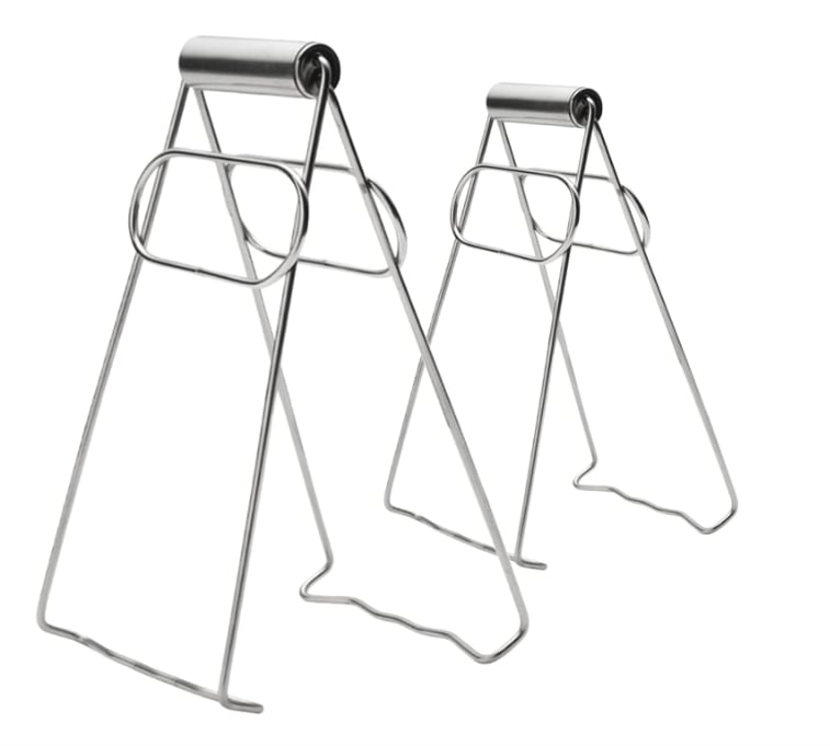 2 klipsy antypoślizgowe Bol Pince Anti-Brûlure en Inox Porte-Bol Inoxydable Anti-Chaud Accessoires de Cuisine Anti-Brûlure Clip pour Les Ustensiles