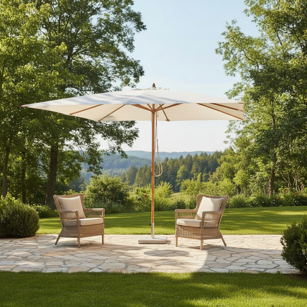 Parasol droit écru 4x3 m Pegasia - 8