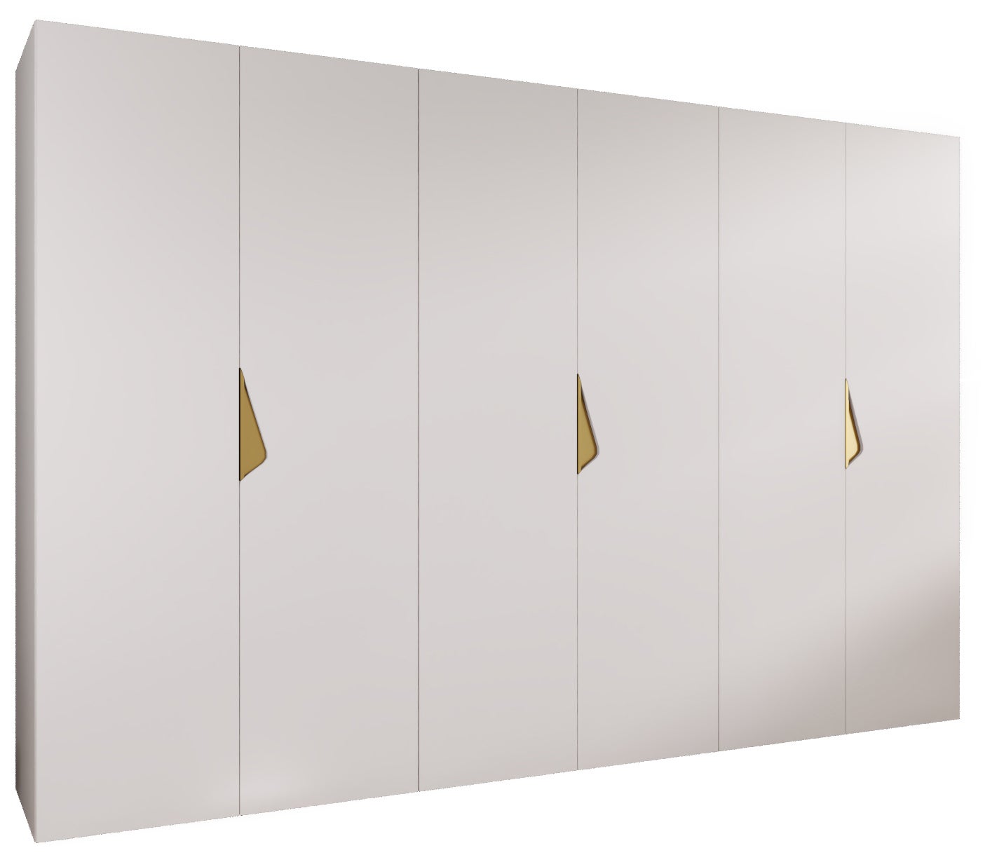Szafa uchylna otwierana Sandi 1 300 (100x3) x 52 x 202 cm biały + u. Złoty Abiks Meble