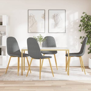 Lot De 4 Chaises De Salle à Manger En Bois Et Simili Cuir - Dossier Haut, Confortables, Pour Cuisine, Bureau Ou Salon