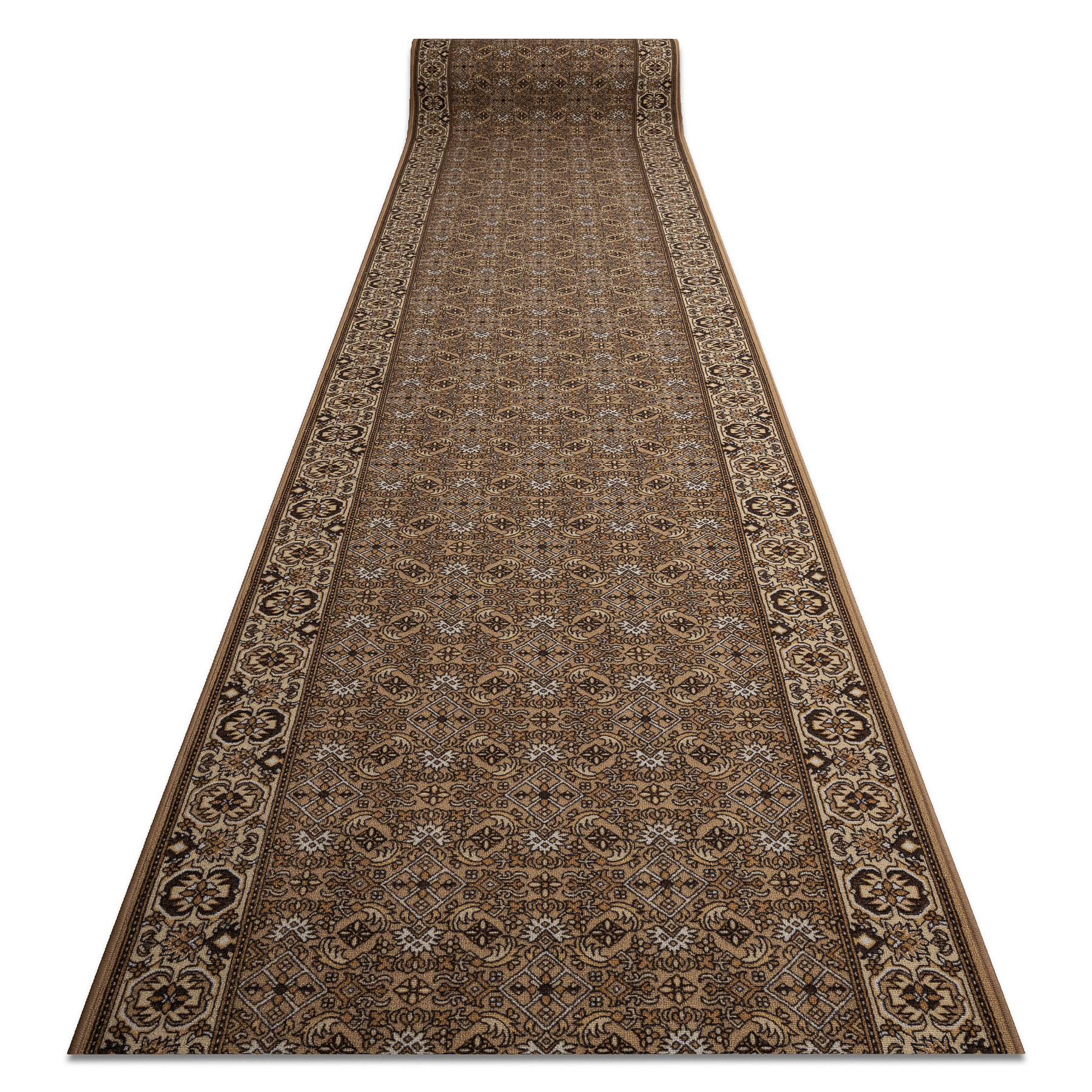 Alfombra de pasillo con refuerzo de goma bidjar beige 67cm 67x300 cm