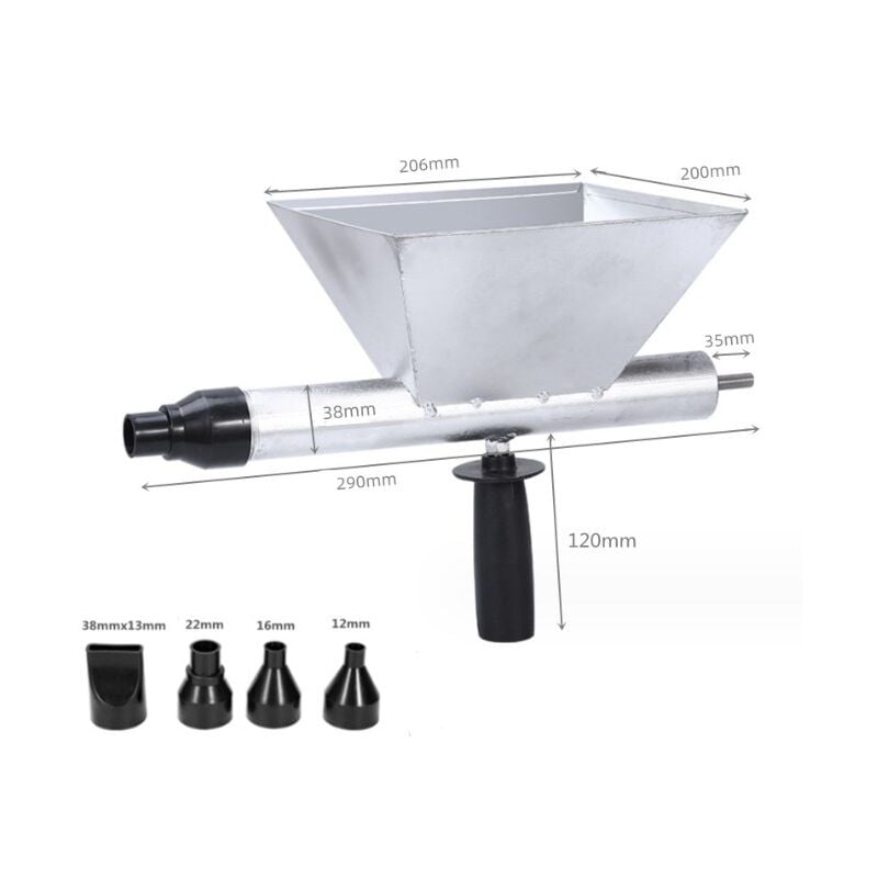 Pistolet Joint Électrique Portable avec 4 Embouts, Pistolet Ciment en Acier Inoxydable, Sans Perceuse Électrique, Jointoyeuse pour le Jointoiement - 2