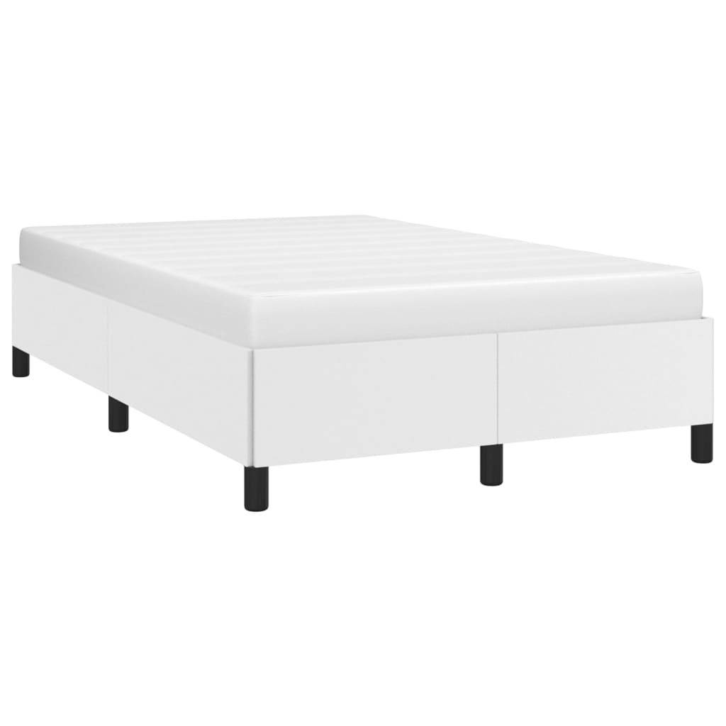 Cadre de lit sans matelas blanc 120 x 200 cm en similicuir - 3