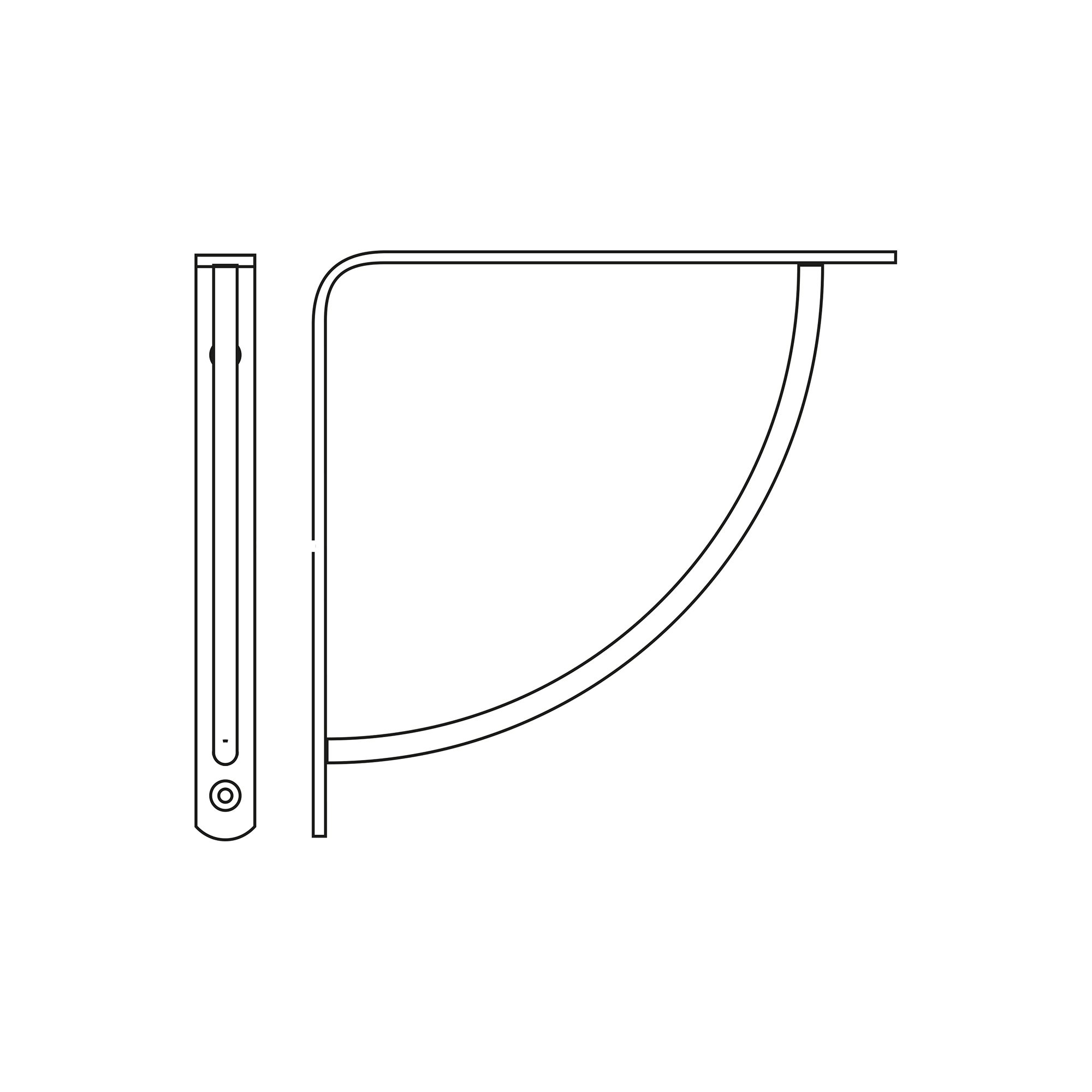 REI | Suporte para Prateleira 1460 | 200 mm | 20x200x200 mm | Aço Branco | 30 kg - 4