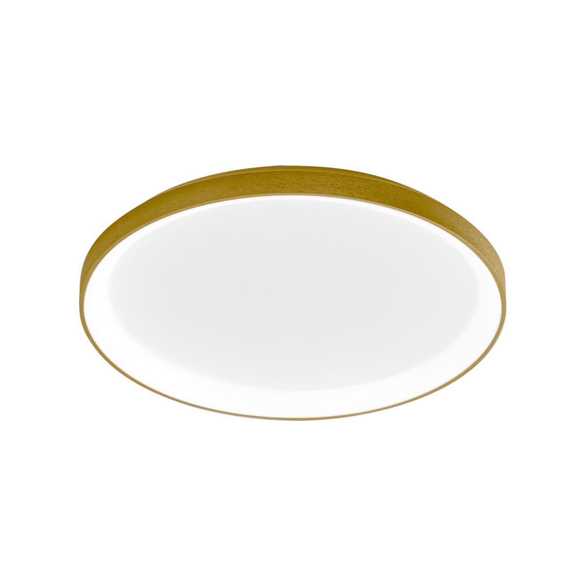 Gea Luce  Krizia, Plafón Led Moderno Regulable 50W, 4100Lm, Luz Cálida 3000K, Aluminio Difusor Opal, D.45 Cm, Ip20 Dorado Aluminio, Leroy Merlin