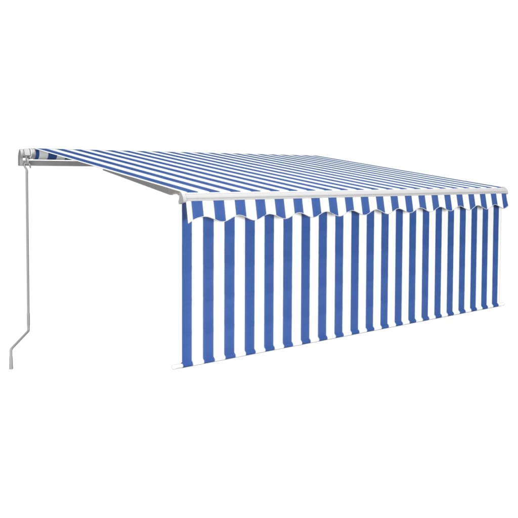 Tenda Sole Retrattile Automatica con Palo 400x350 cm Antracite FECD704006