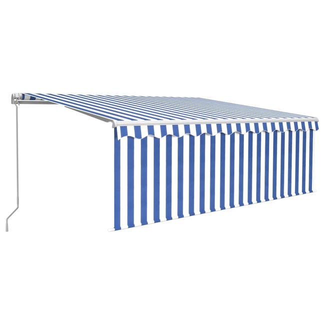 Tenda Sole Retrattile Automatica con Palo 400x350 cm Antracite FECD704006 Tenda Sole Retrattile Automatica con Palo 400x350 cm Antracite FECD704006