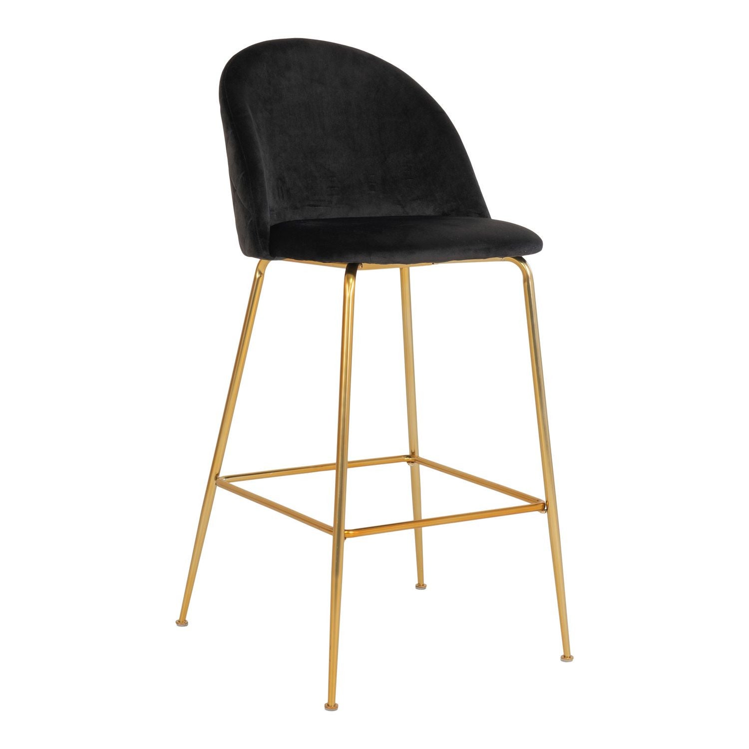 chaise-de-bar-en-velours-noir-avec-pieds-en-laiton-house-nordic