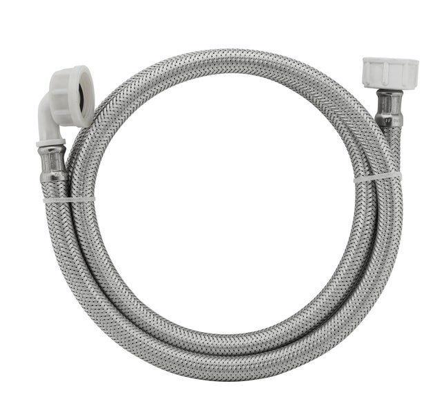 Tuyau inox machine à laver coudé double Femelle 20x27 (3/4) - longueur 1.50 mètre NOYON & THIEBAULT