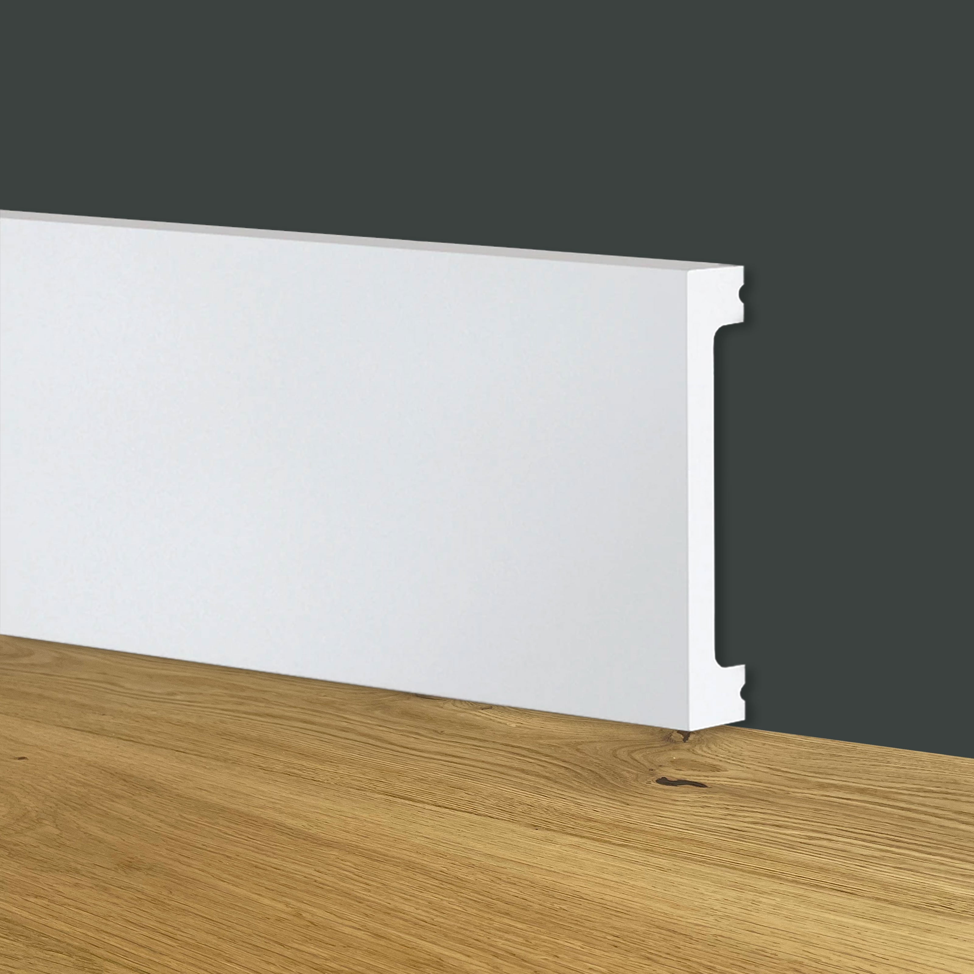 Passe-câbles pour plinthes WHITE SQUARE 100x13 en POLYMÈRES - Polystructuré (prix au mètre linéaire) - 3