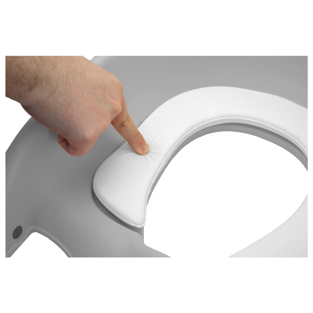 Siège de toilette pour enfant Mobiclinic Lala adaptateur de toilette pour enfant avec échelle antidérapant gris et blanc - 6