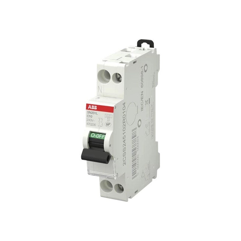 ABB - Disjoncteur modulaire 1P+N 10A - Courbe C - 470236 | Leroy Merlin