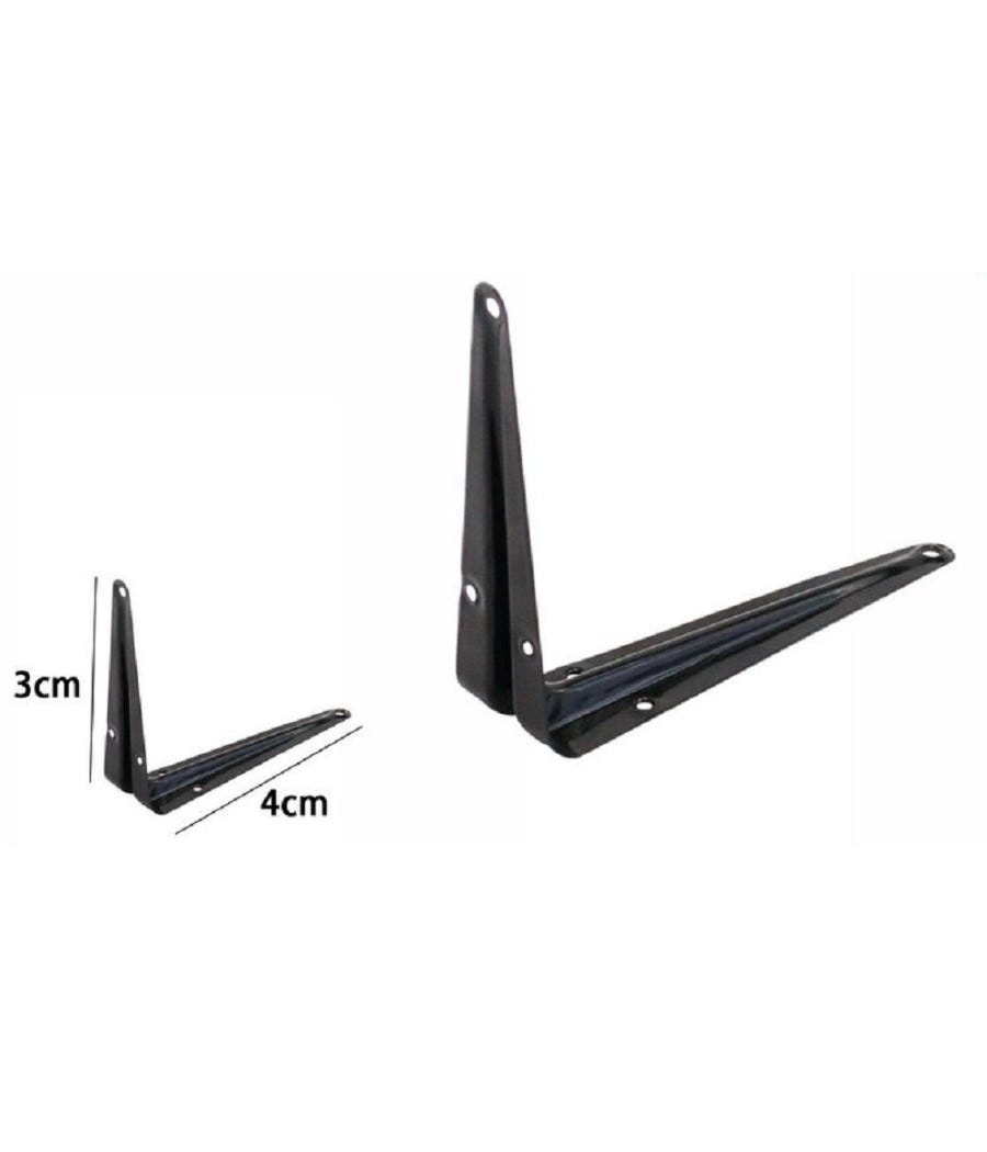 Reggimensola Con Coperchio - Set Di 4 Staffe Angolari 240x145mm In Metallo E Plastica Bianca - Foto 10