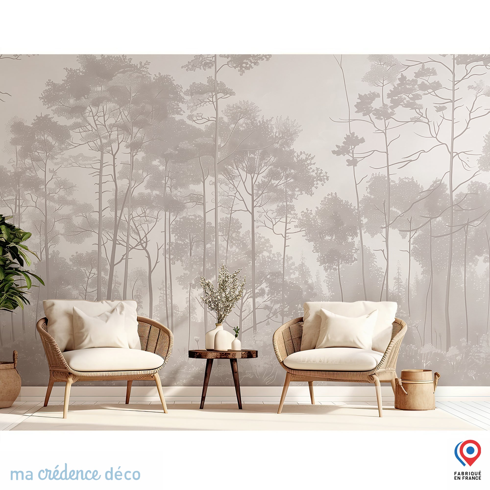 Papier Peint - White Birch Forest 384x260cm - Intissé main image 1