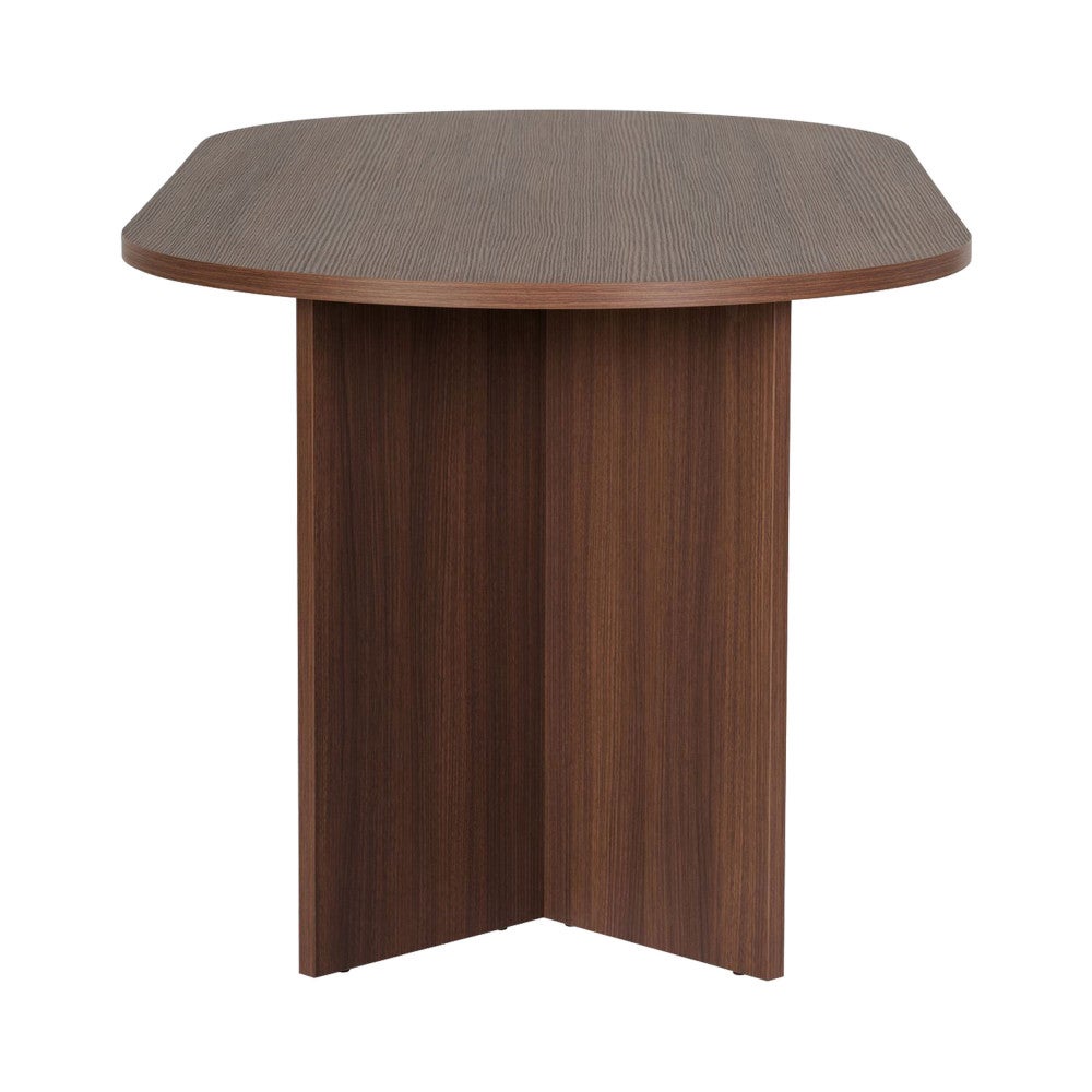 Sam - Table à manger 8 personnes ovale en bois - Bois foncé - 2