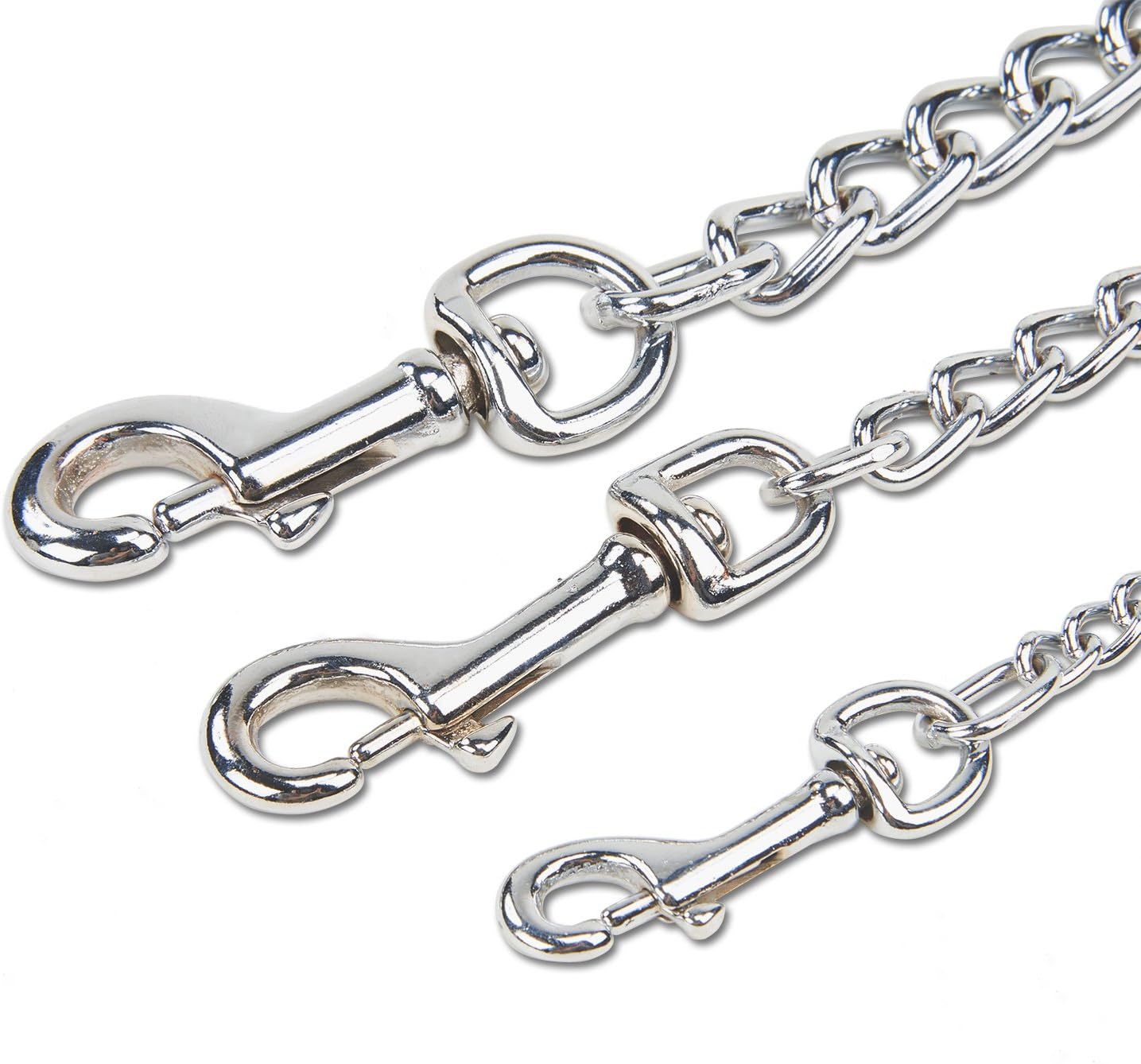 Guia de corrente resistente para cães grandes e médios - 1,8 m, 2 mm de espessura - Alça acolchoada confortável - 3