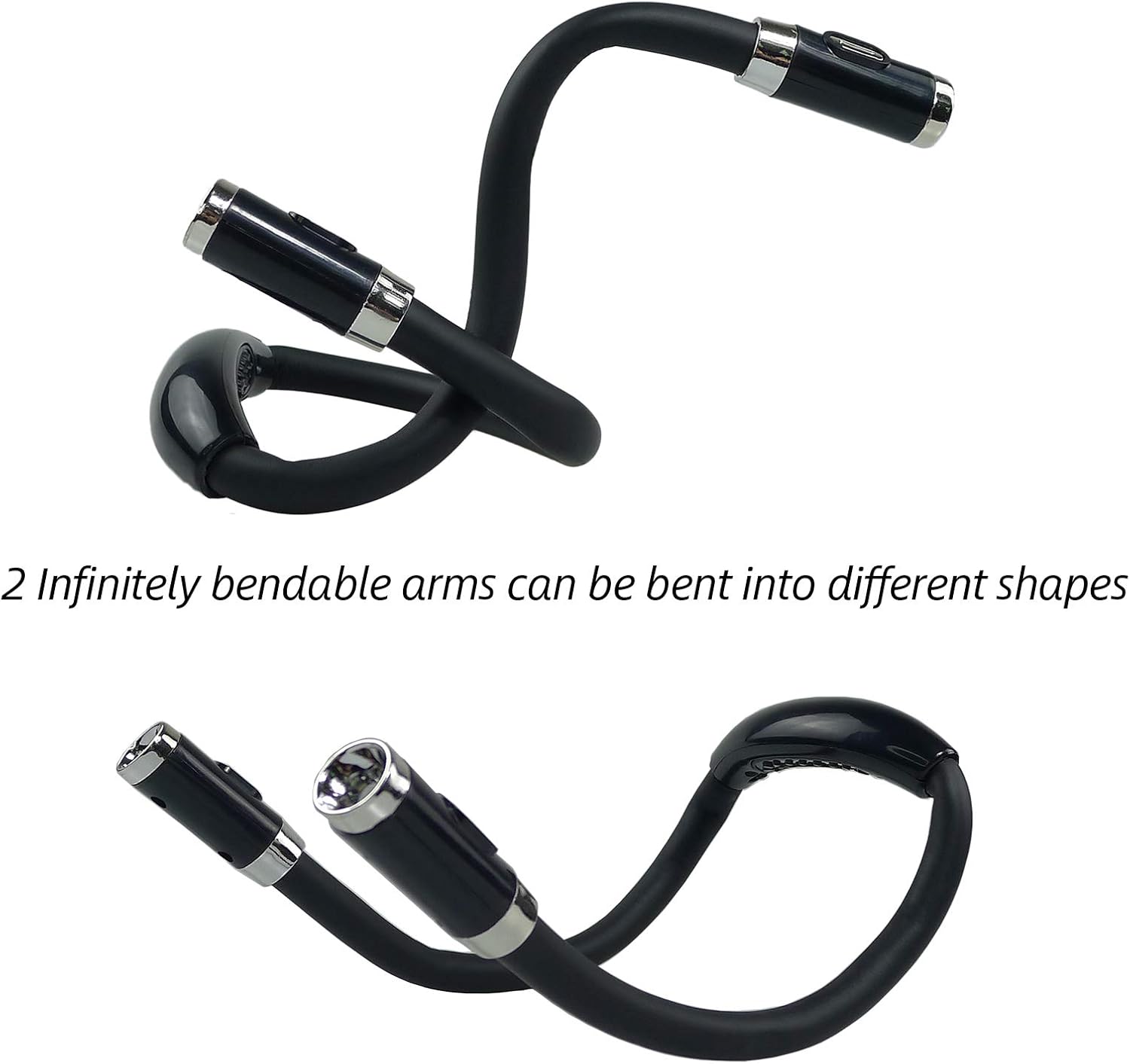 Lampe de Lecture Tour de Cou LED – Mains Libres, 3 Niveaux de Luminosité, Flexible – Idéale pour Lecture, Tricot et Voyage - 5