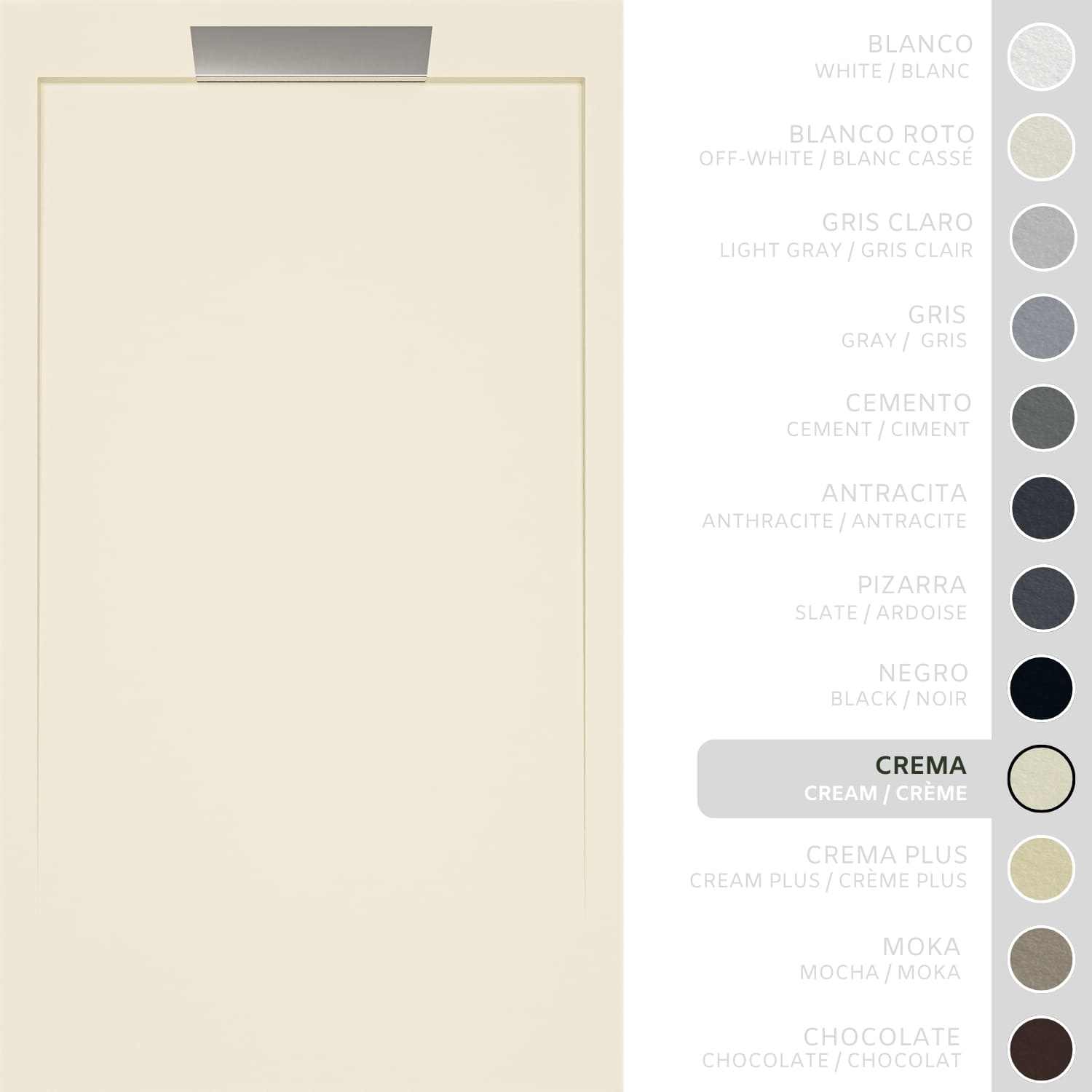 SOULHOME Brodzik prysznicowy– Żywica– Gel Coat– Gładka/Kamienna tekstura – Antypoślizgowy – kremowy– 180x90- Niski 3cm– Elegancki