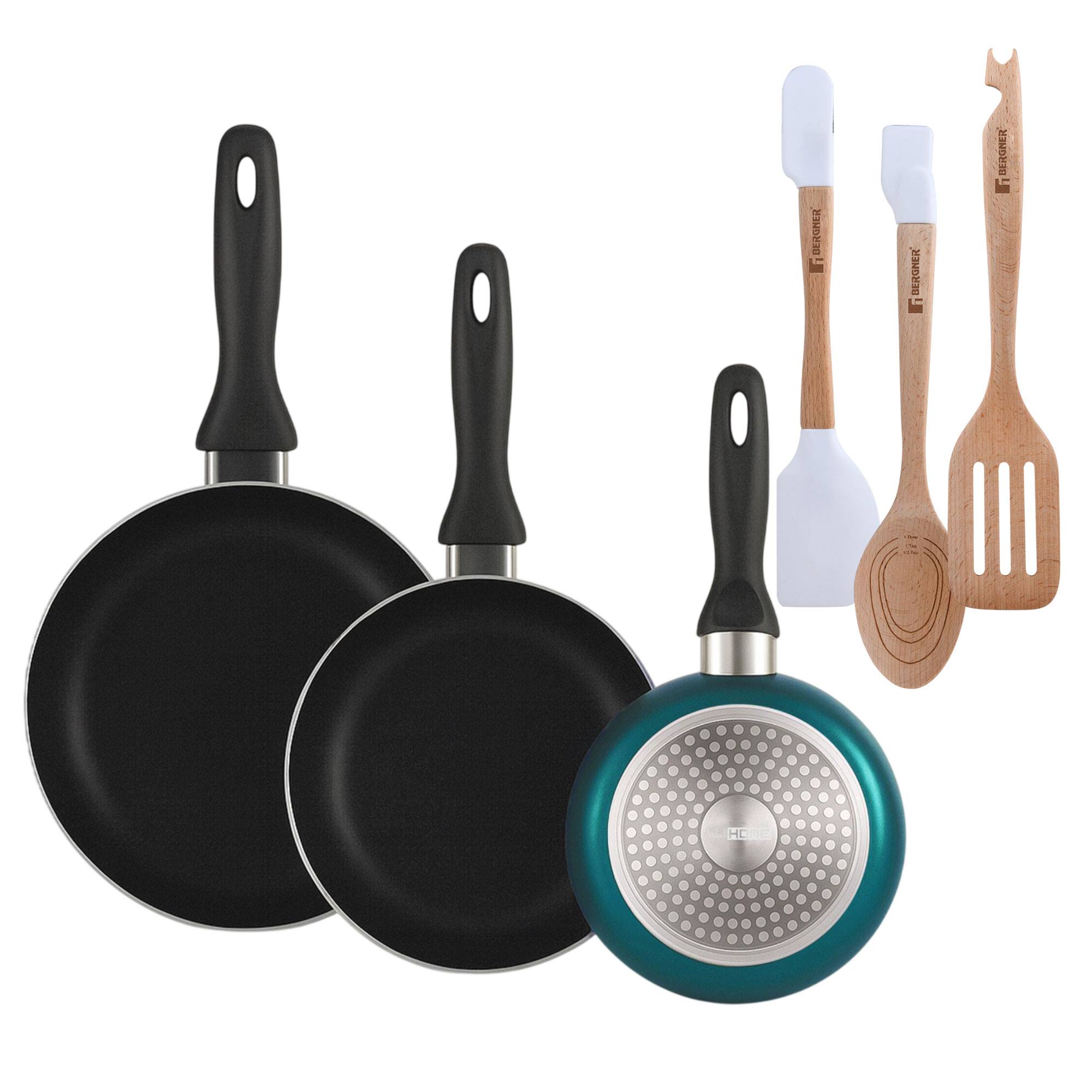Cheqo® Set de 2 Poêles à frire - Set Casseroles - Set Poêles - Poêle