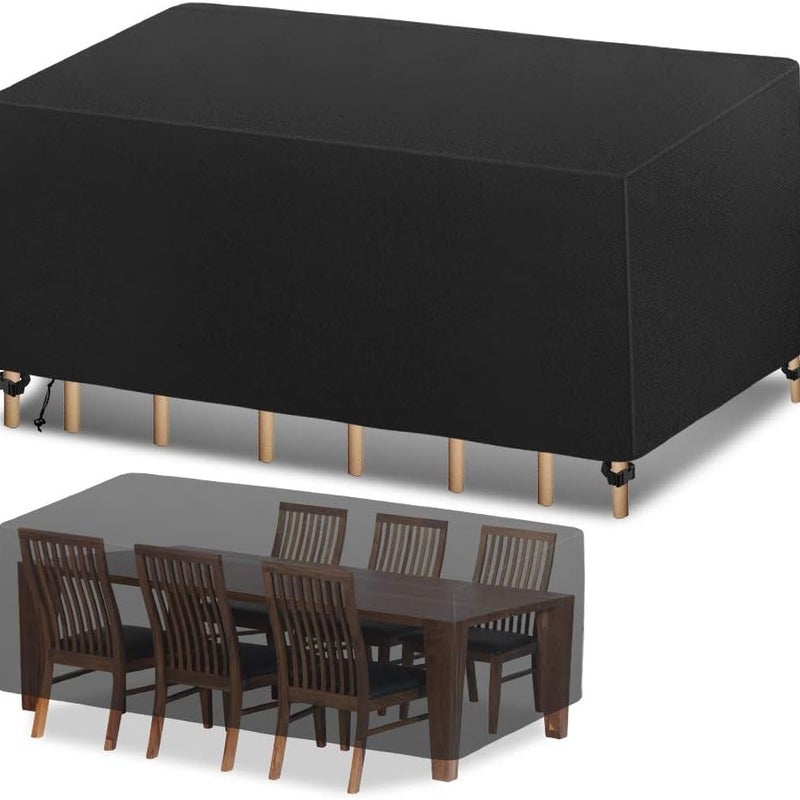 Pokrowiec ochronny na meble ogrodowe, obrus zewnętrzny, płótno wodoodporne, tkanina Oxford wodoodporna, wiatroodporna, odporna na promieniowanie UV,