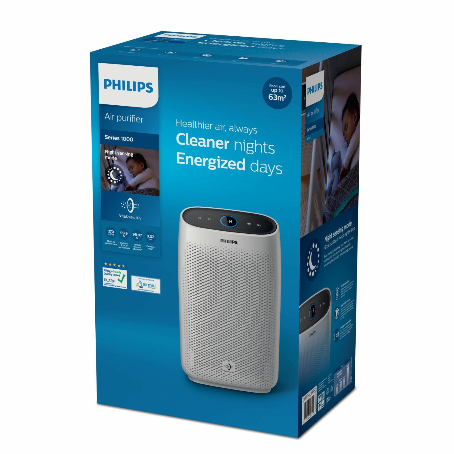 Philips Serie 1000 Purifica stanze fino a 63 m² Purificatore d'aria AC1215/10 - 4