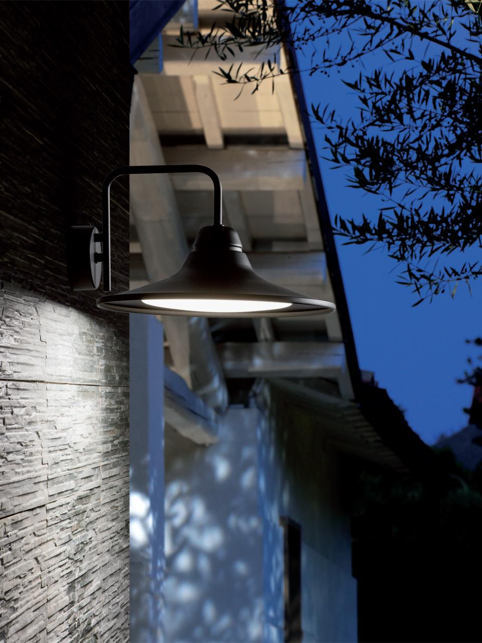 Applique in Basso da Esterno E27 in Metallo Sovil Nero - 2