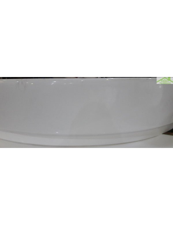 Baignoire d'angle en acrylique lucite KONCHILI 125x90x33 cm-Avec tablier-Gauche-90-125-90 - 2