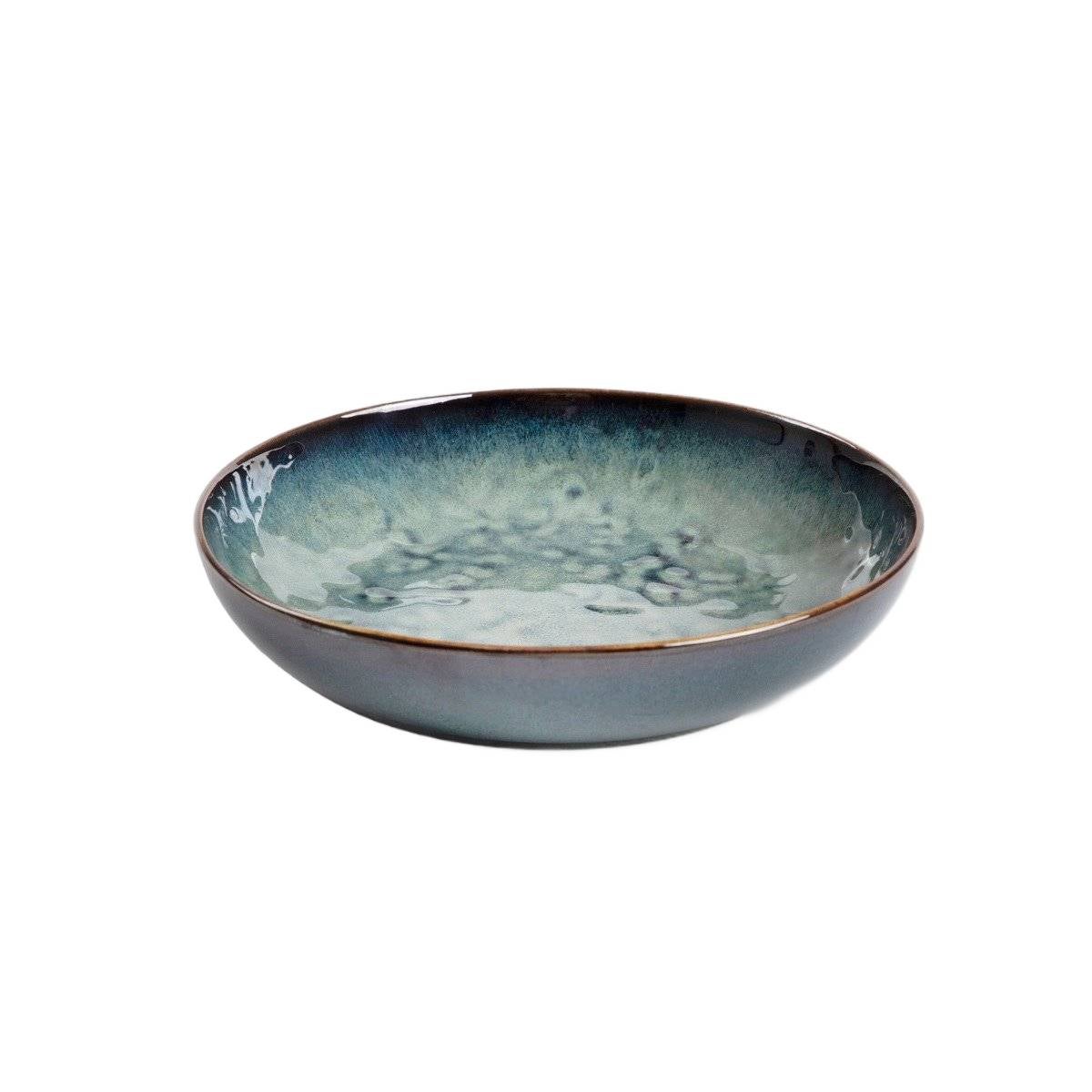 Talerz MIDO głęboki turkusowy 21,5 cm HOMLA