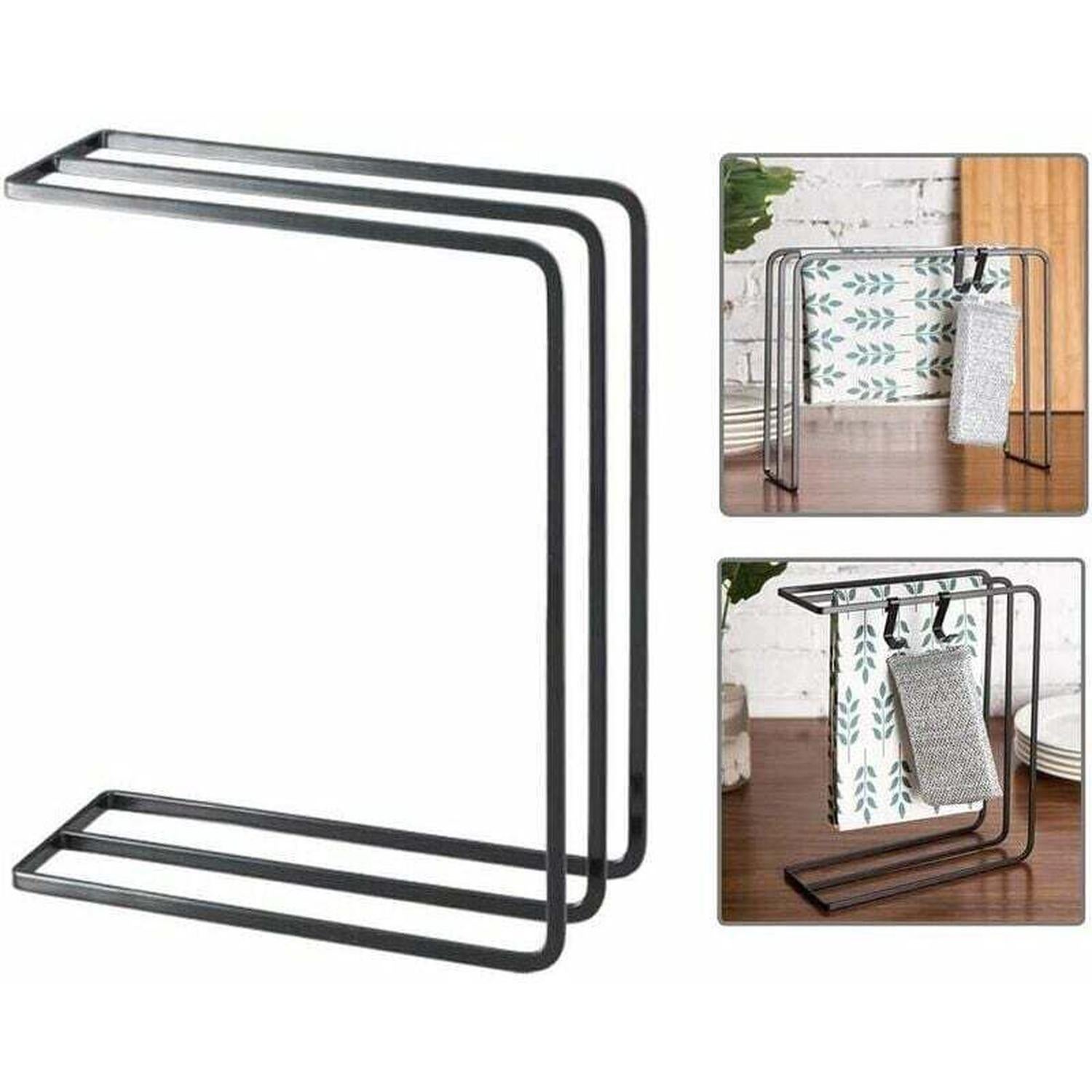 Porte-Serviette de Cuisine sur Pied à 3 Niveaux, Porte-torchon Porte-essuie-Serviettes Gant de Toilette Support Serviettes,25×10×30cm - 2