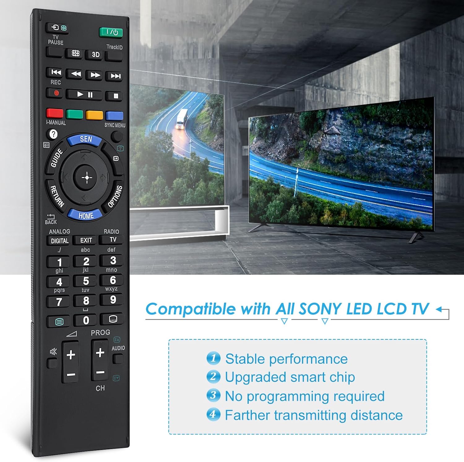 Universele Vervangende Afstandsbediening Voor Sony Bravia TV – Compatibel Met RM-ED047, RM-YD103 En Meer, Geen Programmering Nodig