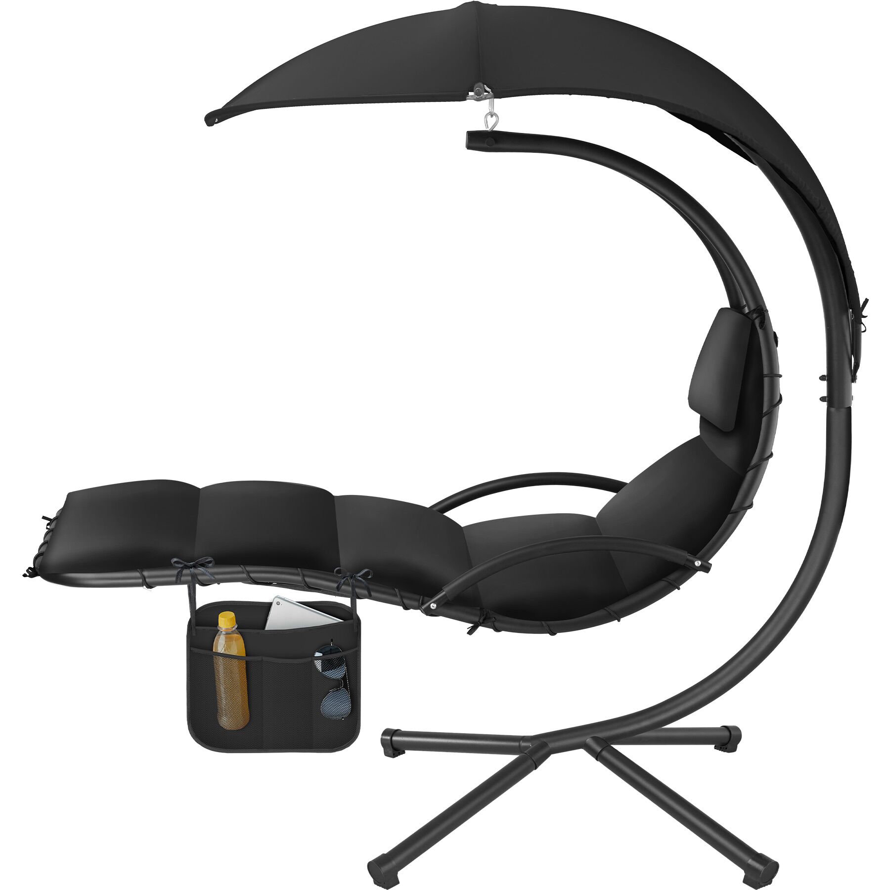 Fauteuil suspendu Elaria avec pare-soleil et poche latérale pare-soleil avec protection UV TECTAKE - 4